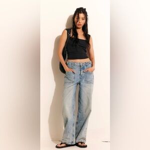 We The Free Light Blue Wide Leg Jeans
